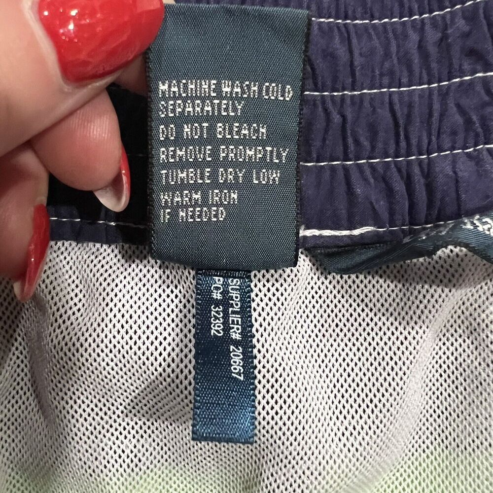 Vintage Polo Ralph Lauren Size M Board Shorts Big Pony Swim Trunks Blue RL PRL - Picture 9 of 13